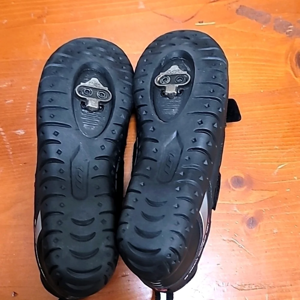 Louis Garneau Multi RX Cycling‎ Shoes Men 7.5 Black Silver MultiRX Spin Bike